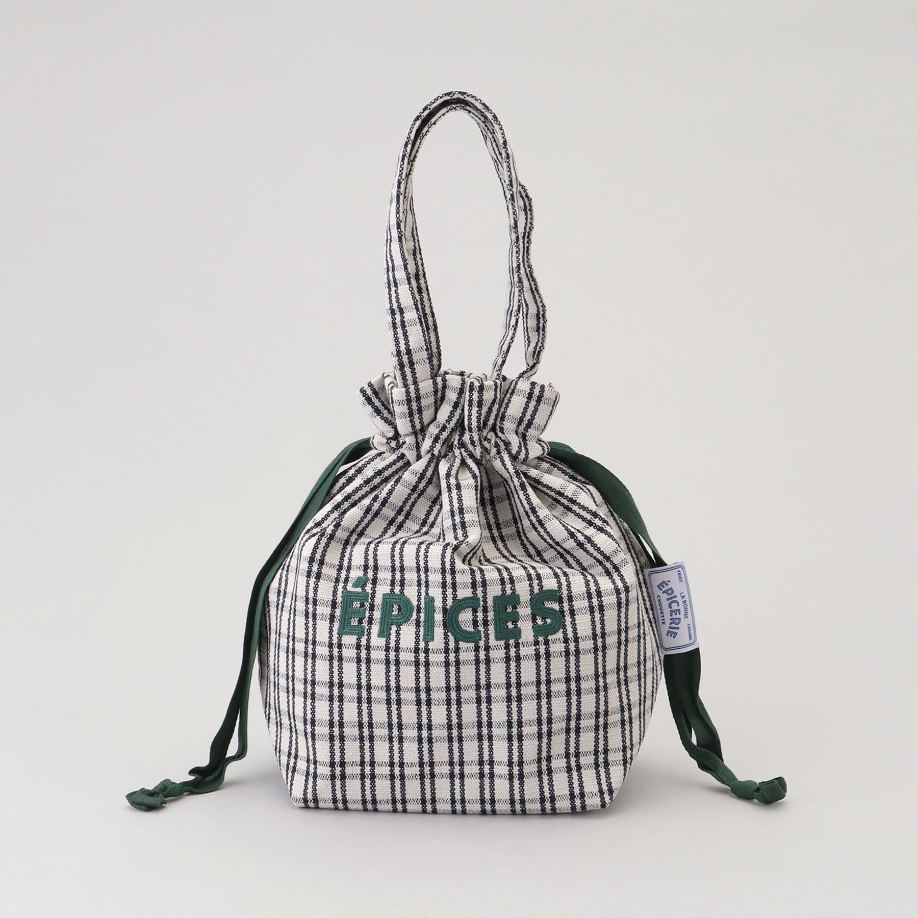 212 KITCHEN STORE「フレンチエピスリークール巾着トート CHECK/BLACK」|食器・キッチングッズ|