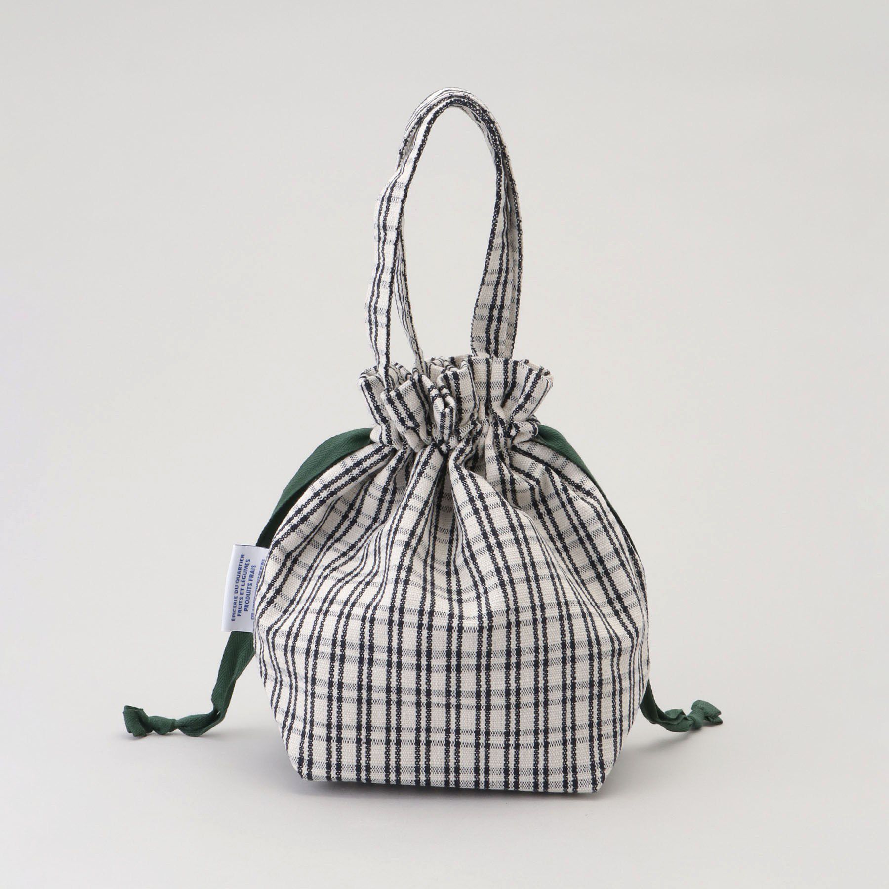 212 KITCHEN STORE「フレンチエピスリークール巾着トート CHECK/BLACK」|食器・キッチングッズ|