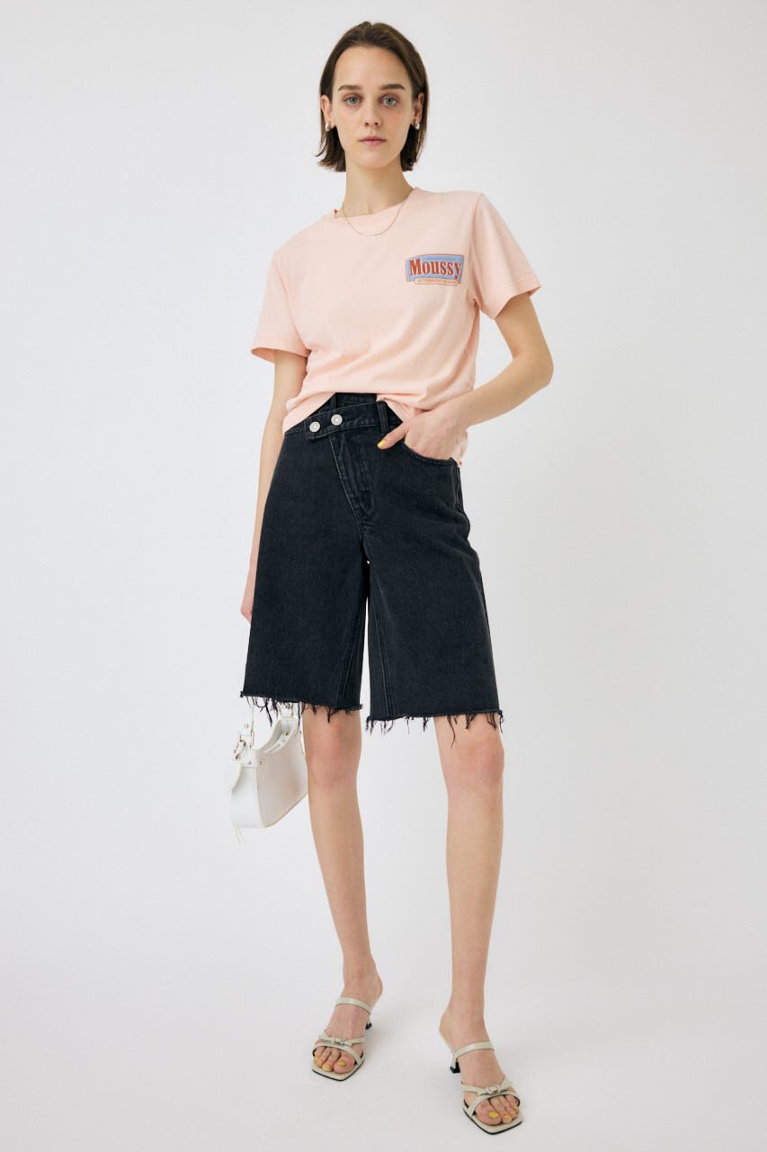 MOUSSY「CROSS WAIST HALF パンツ」|デニム|
