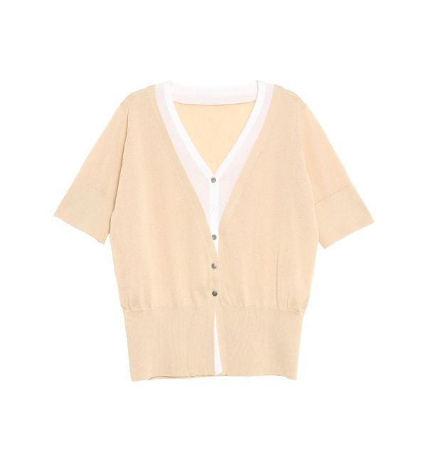 ELENDEEK「COLOR LAYERED HALF SLEEVES KT」|ニット・セーター|