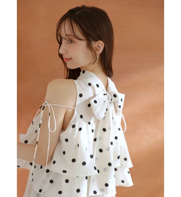 dazzlin「ティアードラッフルリボントップス」|シャツ・ブラウス|