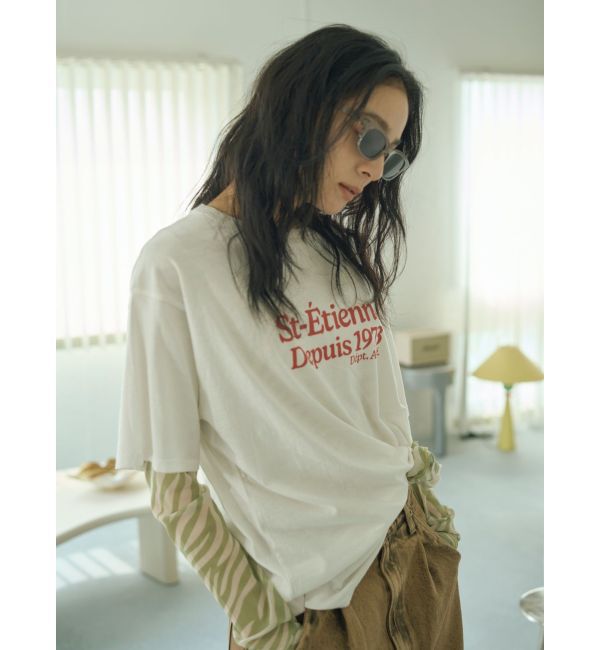 Ungrid「ミニスラブビッグシルエットロゴTee」|Tシャツ・カットソー|