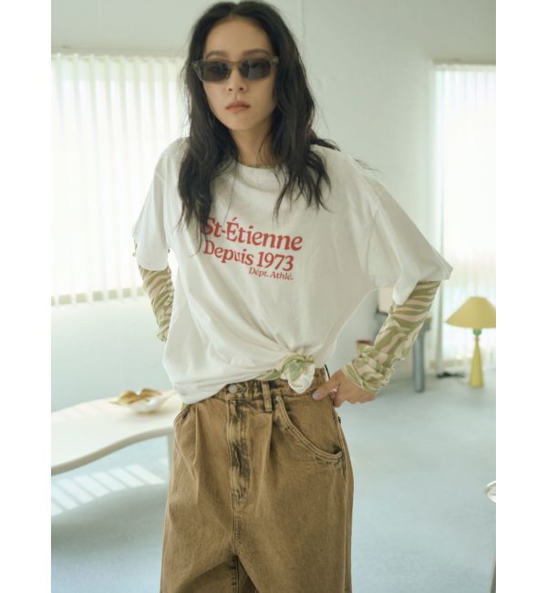 Ungrid「ミニスラブビッグシルエットロゴTee」|Tシャツ・カットソー|