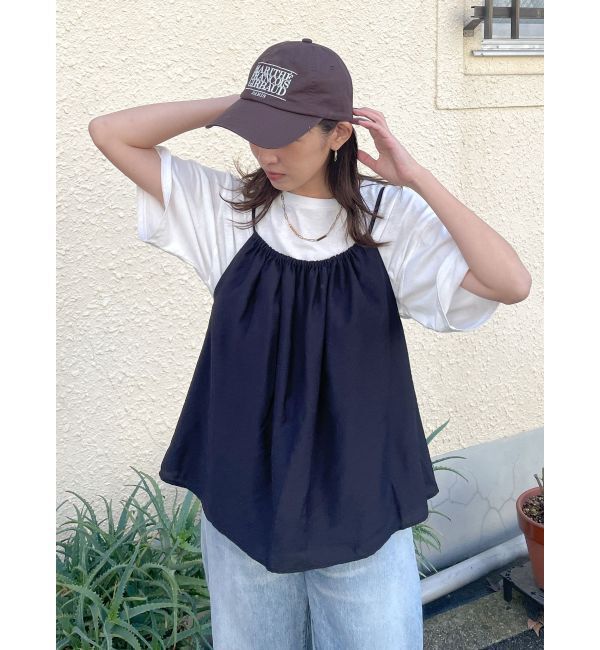 Ungrid「ミニスラブビッグシルエットロゴTee」|Tシャツ・カットソー|