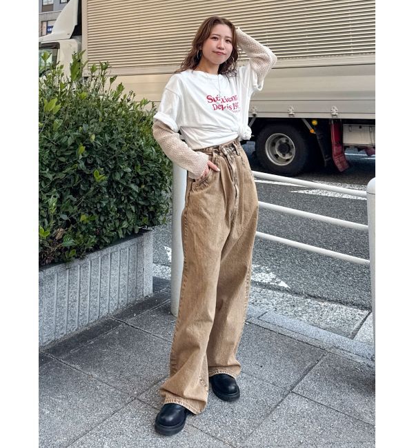 Ungrid「ミニスラブビッグシルエットロゴTee」|Tシャツ・カットソー|