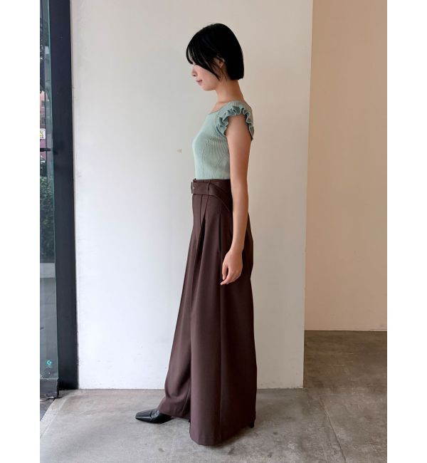 LAGUNAMOON「ベルト付きセミワイドパンツ」|その他|