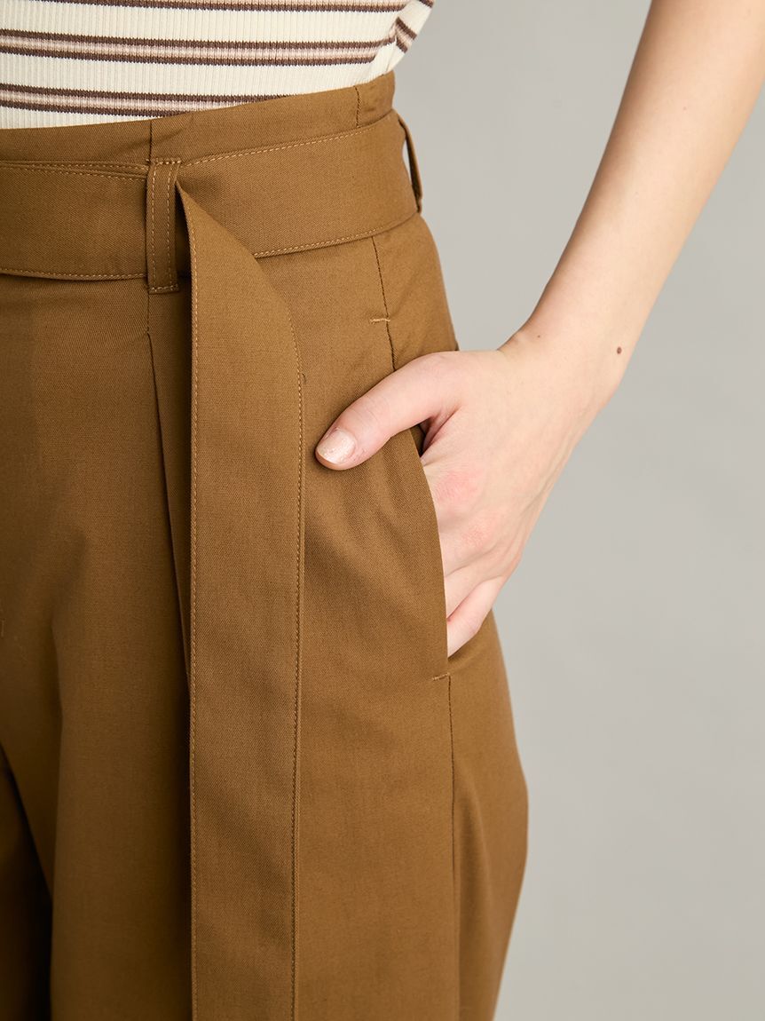 Mila Owen「【MILA PANTS】【UVカット】マルチファンクションセミワイドタックパンツ」|チノ|