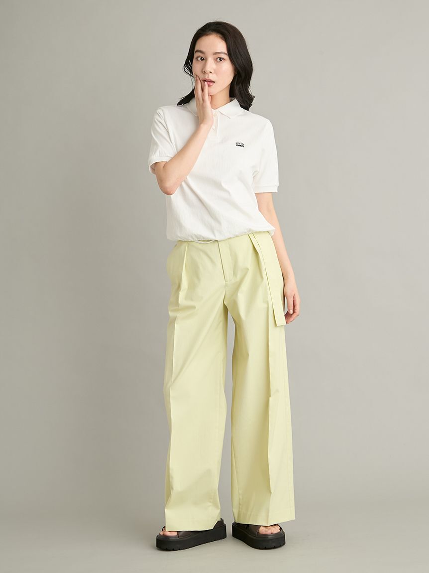 Mila Owen「【MILA PANTS】【UVカット】マルチファンクションセミワイドタックパンツ」|チノ|