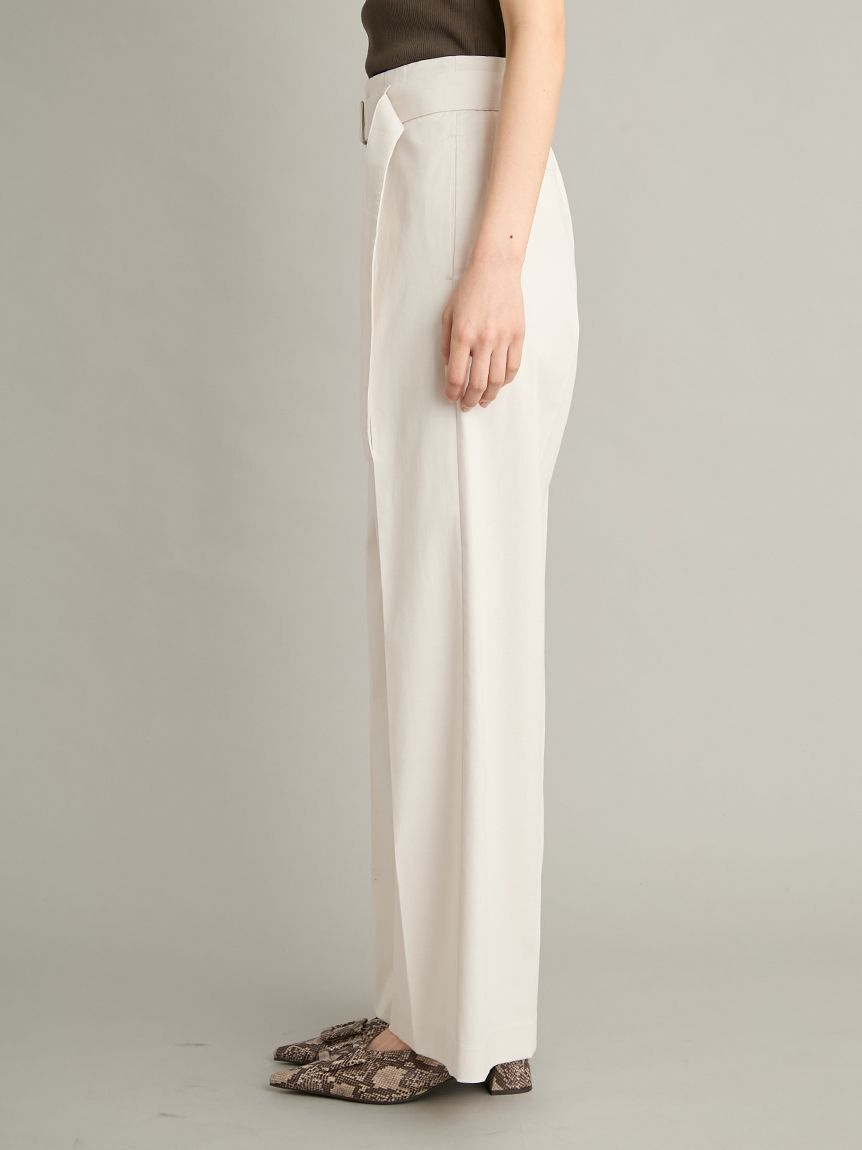 Mila Owen「【MILA PANTS】【UVカット】マルチファンクションセミワイドタックパンツ」|チノ|
