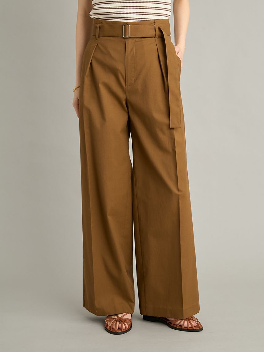 Mila Owen「【MILA PANTS】【UVカット】マルチファンクションセミワイドタックパンツ」|チノ|BRW