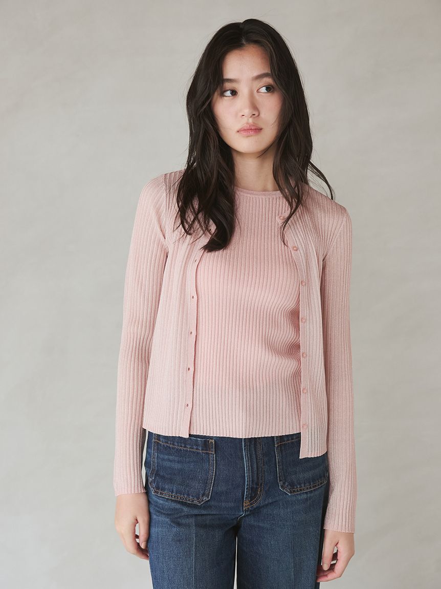 Mila Owen「【ウォッシャブル】ワイドリブノースリーブニット」|キャミソール|