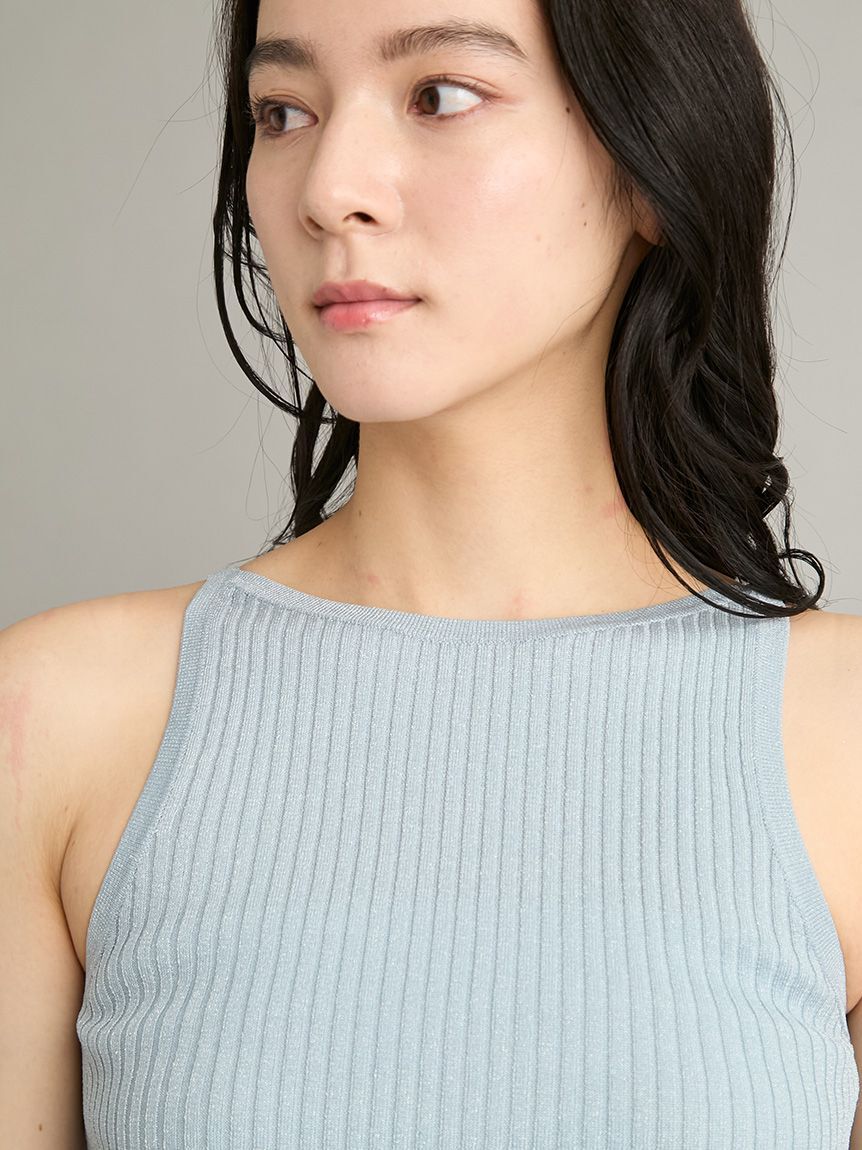 Mila Owen「【ウォッシャブル】ワイドリブノースリーブニット」|キャミソール|
