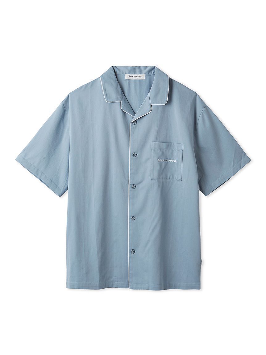 GELATO PIQUE HOMME「【HOMME】ワンポイント刺繍シャツ」|シャツ・ブラウス|BLU