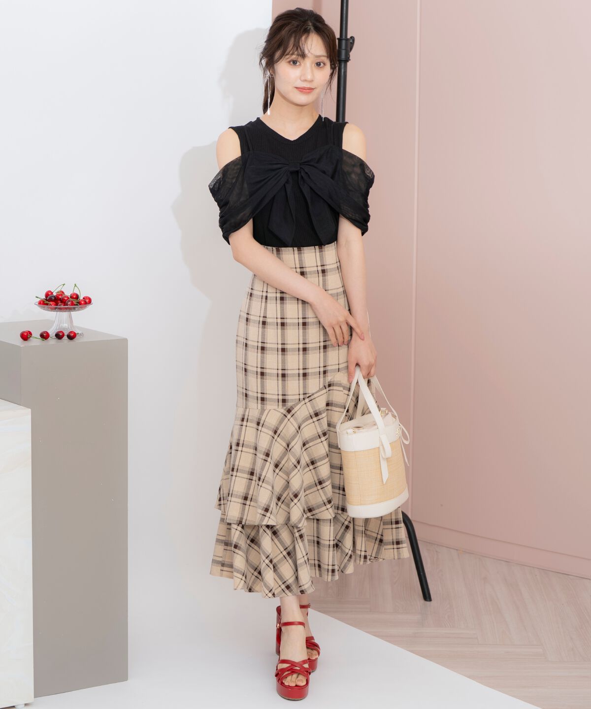 WILLSELECTION「リボンレイヤードカットトップス」|Tシャツ・カットソー|