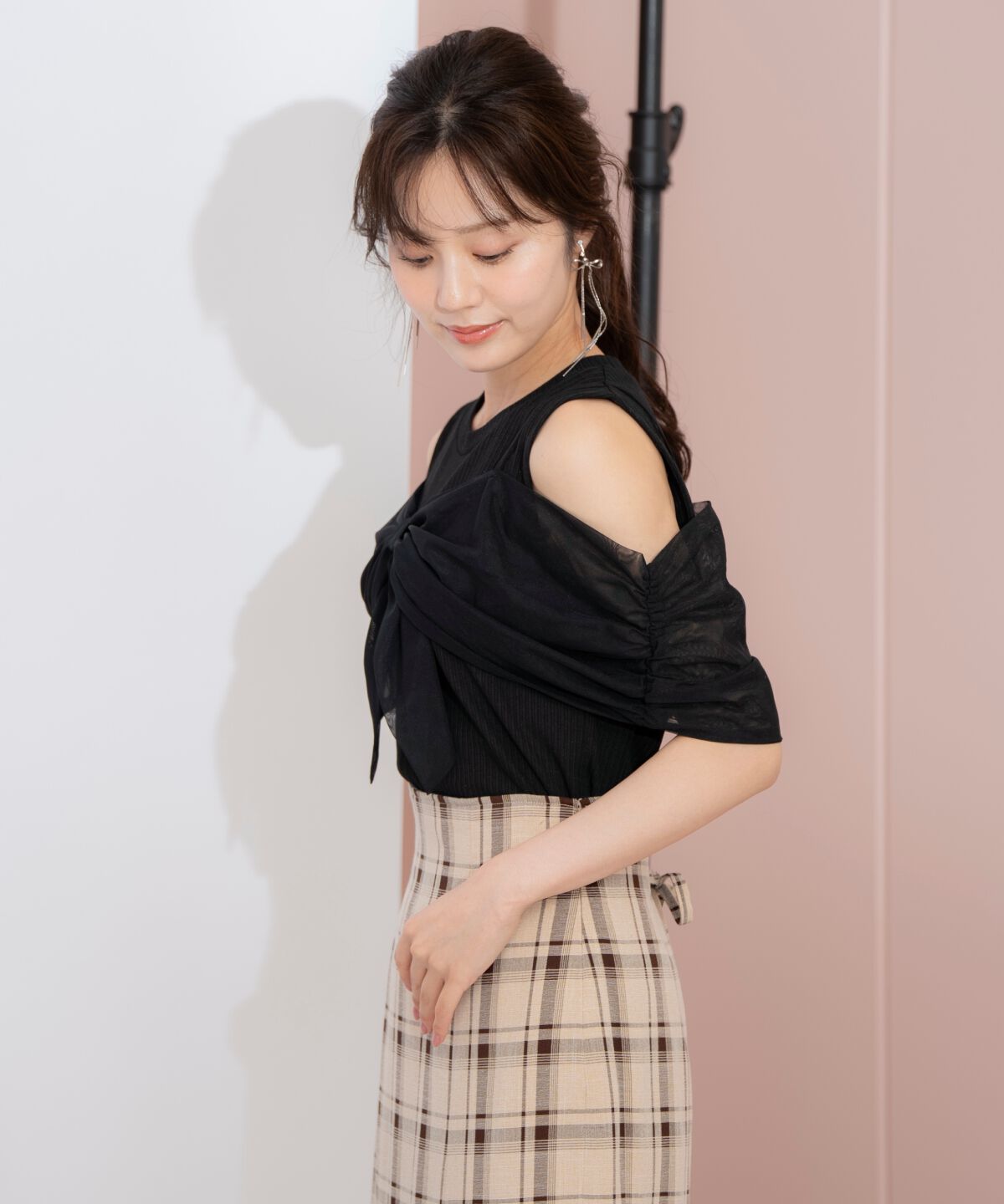 WILLSELECTION「リボンレイヤードカットトップス」|Tシャツ・カットソー|