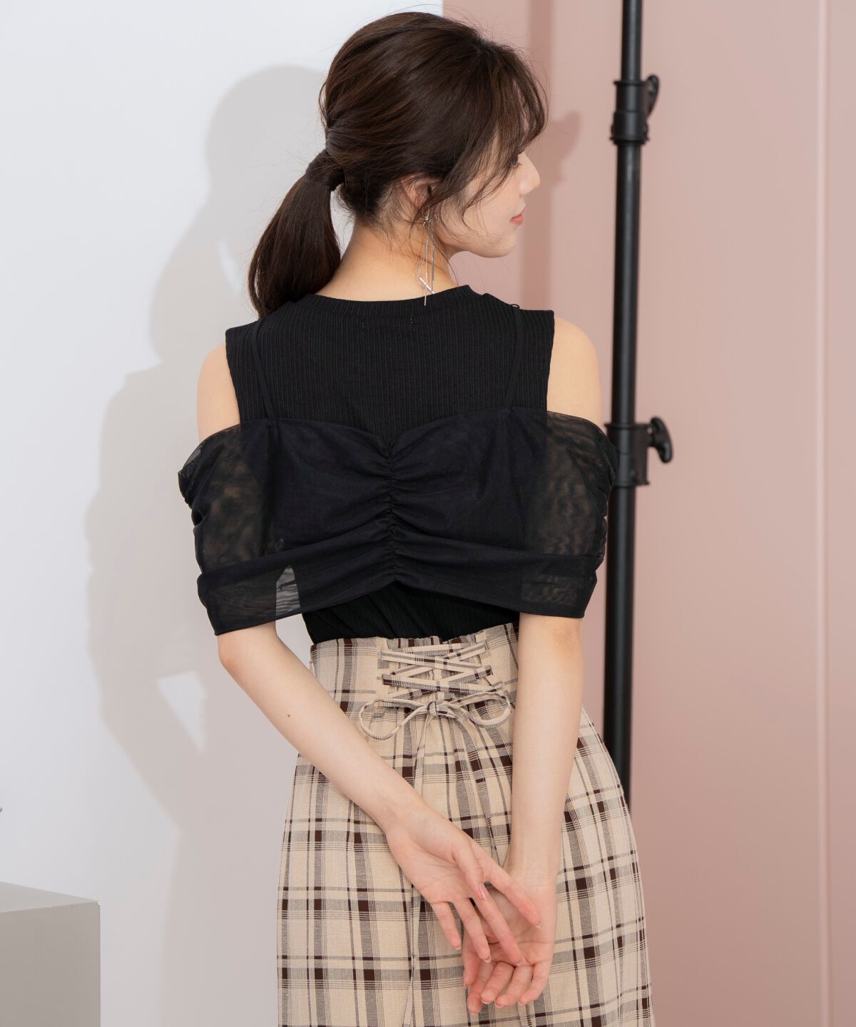 WILLSELECTION「リボンレイヤードカットトップス」|Tシャツ・カットソー|