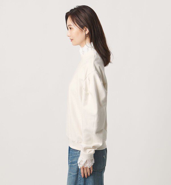 UNITED ARROWS「【別注】＜dahl&rsquo;ia＞レース ドッキング スウェット ‐united LOVE project 2026」|スウェット・ジャージ|