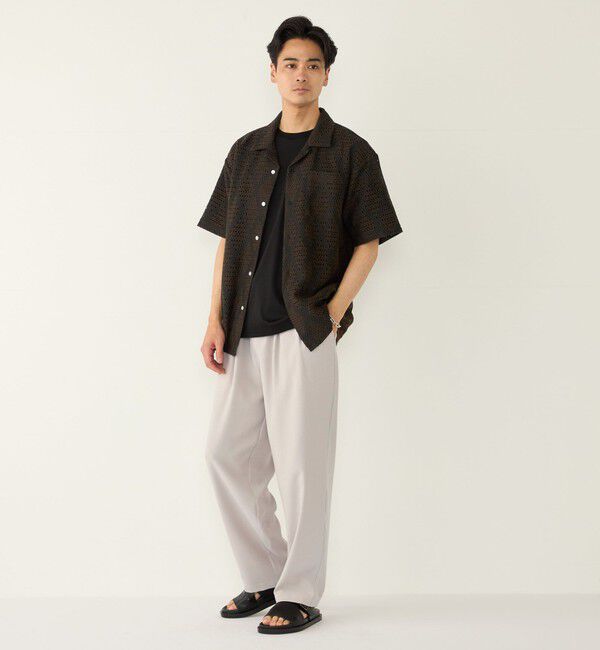 SHIPS Colors 「【WEB限定】SHIPS Colors:レース ジャカード オープンカラー シャツ◇」|シャツ・ブラウス|