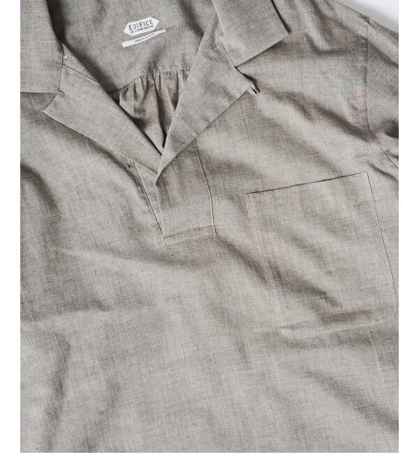 EDIFICE「Chambray Gauze プルオーバー シャツ」|シャツ・ブラウス|