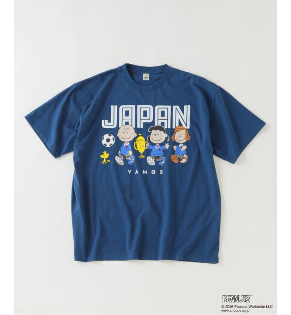 JOURNAL STANDARD relume「PEANUTS / ピーナッツ 別注 サッカー プリントTシャツ」|Tシャツ・カットソー|ネイビー