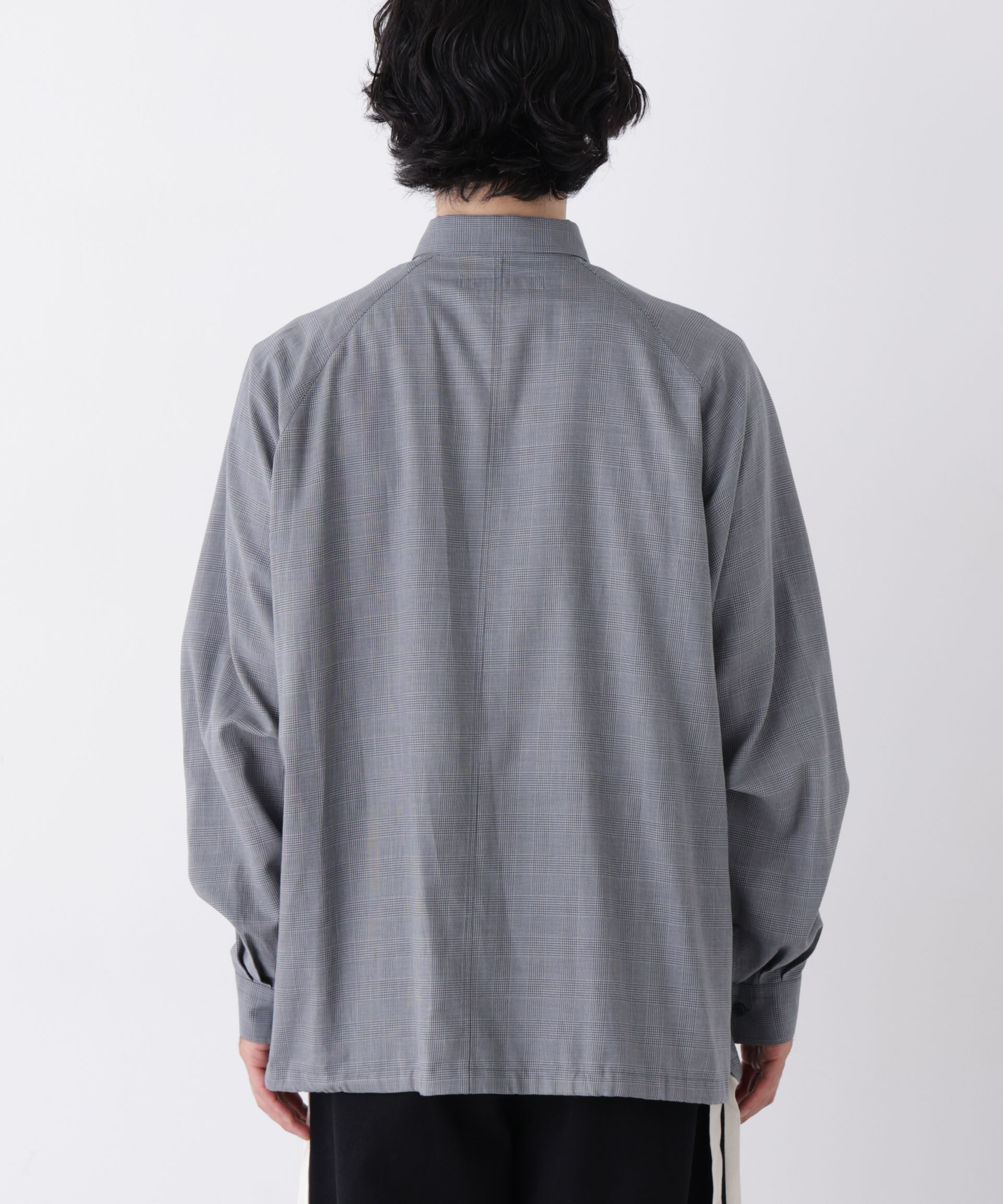  「「OtoNANO」2WAYコーチシャツ コットンウールボイル/チェック」|シャツ・ブラウス|