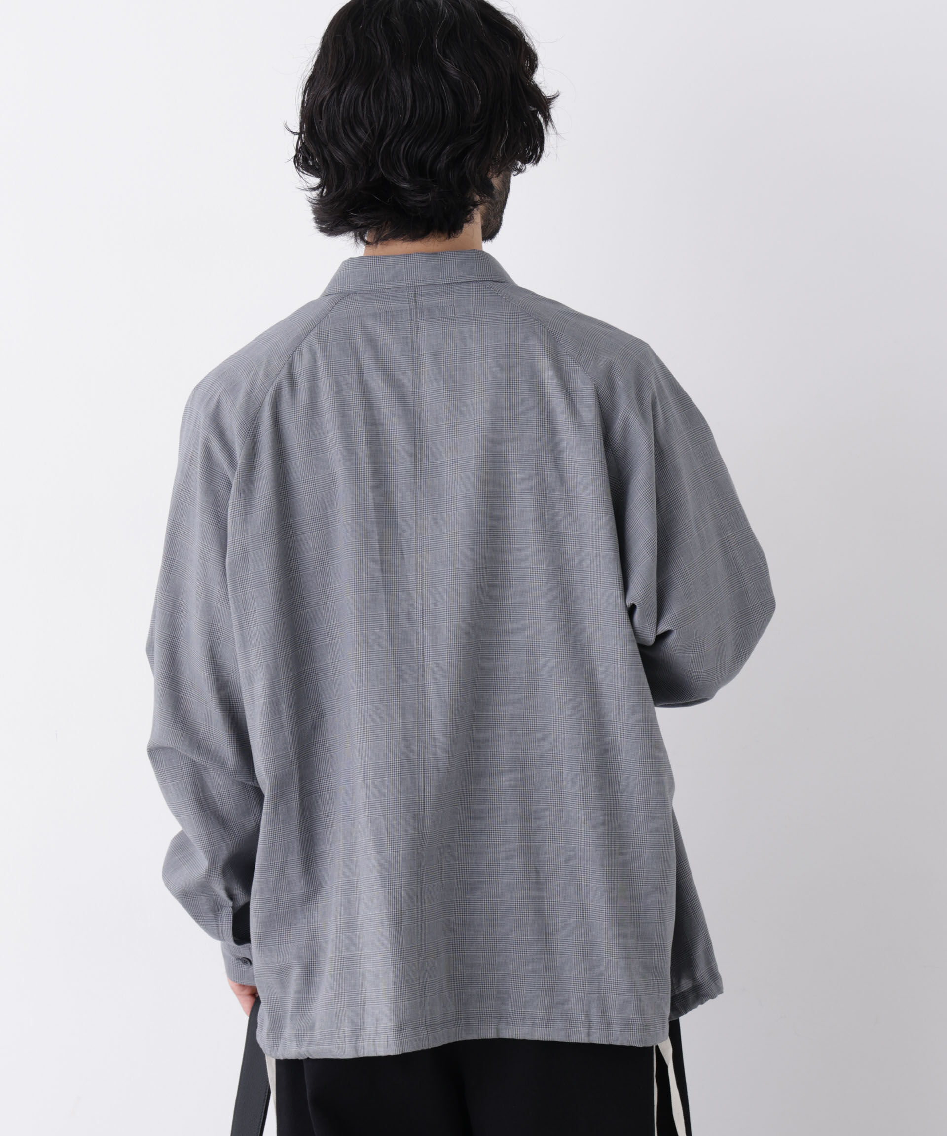  「「OtoNANO」2WAYコーチシャツ コットンウールボイル/チェック」|シャツ・ブラウス|