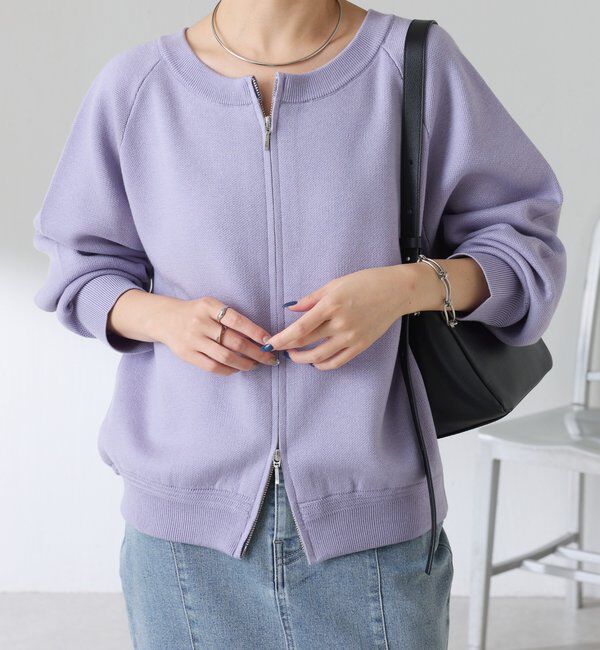  「【人気シリーズ/９色展開】スウェットライク2WAY ニット」|ニット・セーター|