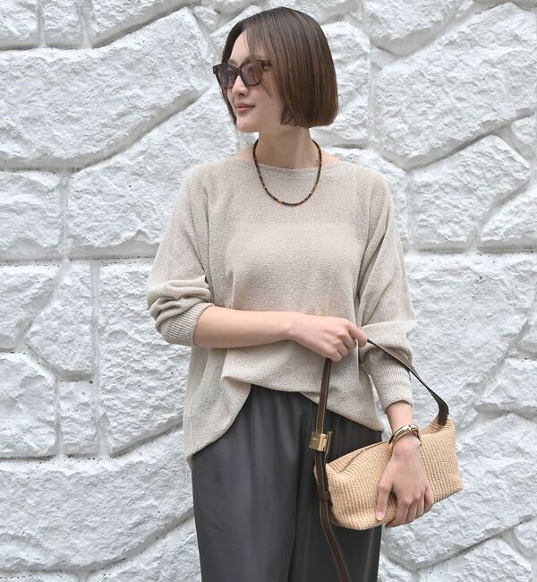 qualite「【夏まで快適に着られる】camifineニットプルオーバー」|Tシャツ・カットソー|