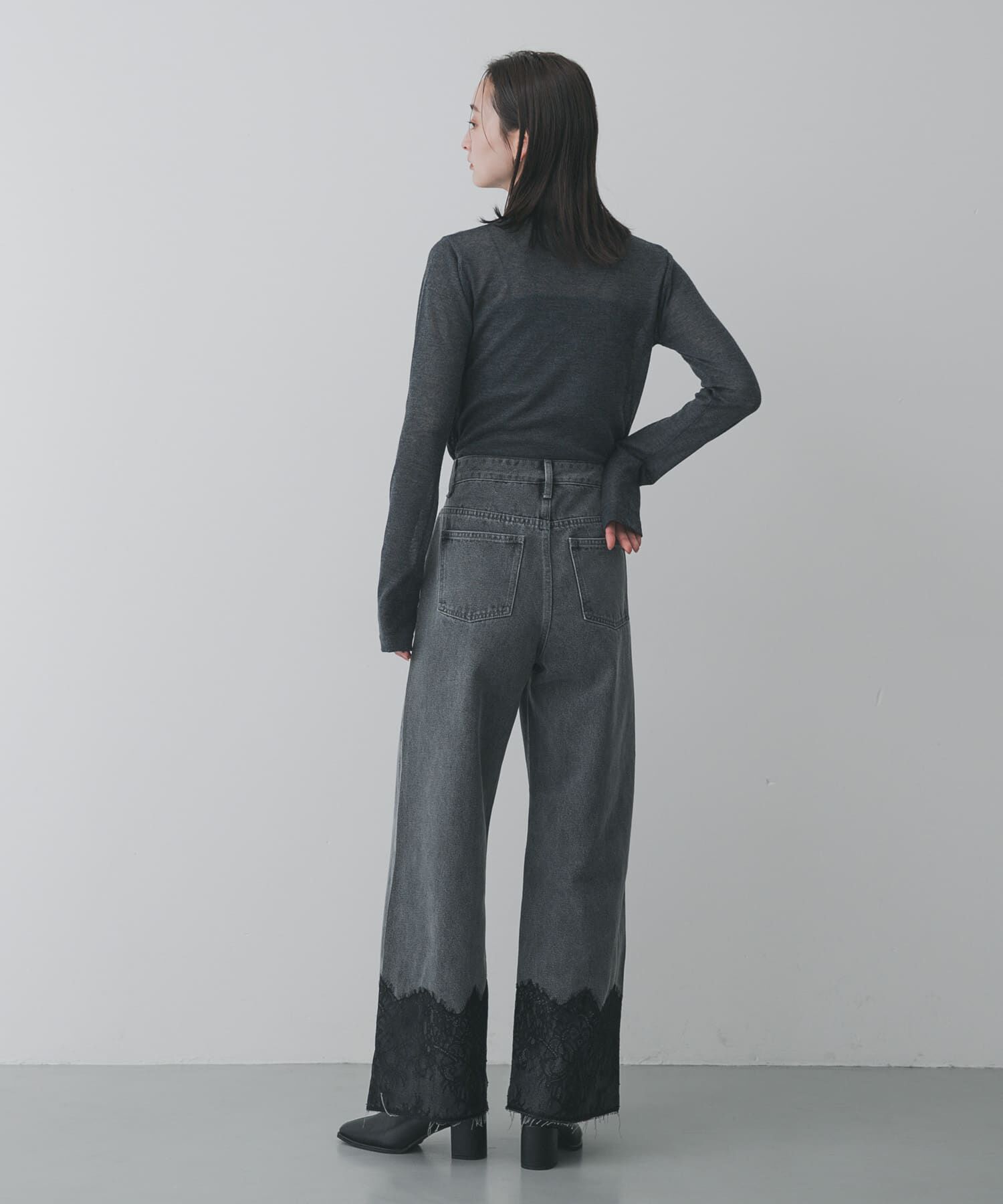 SENSE OF PLACE by URBAN RESEARCH「レースドッキングデニムパンツ」|デニム|