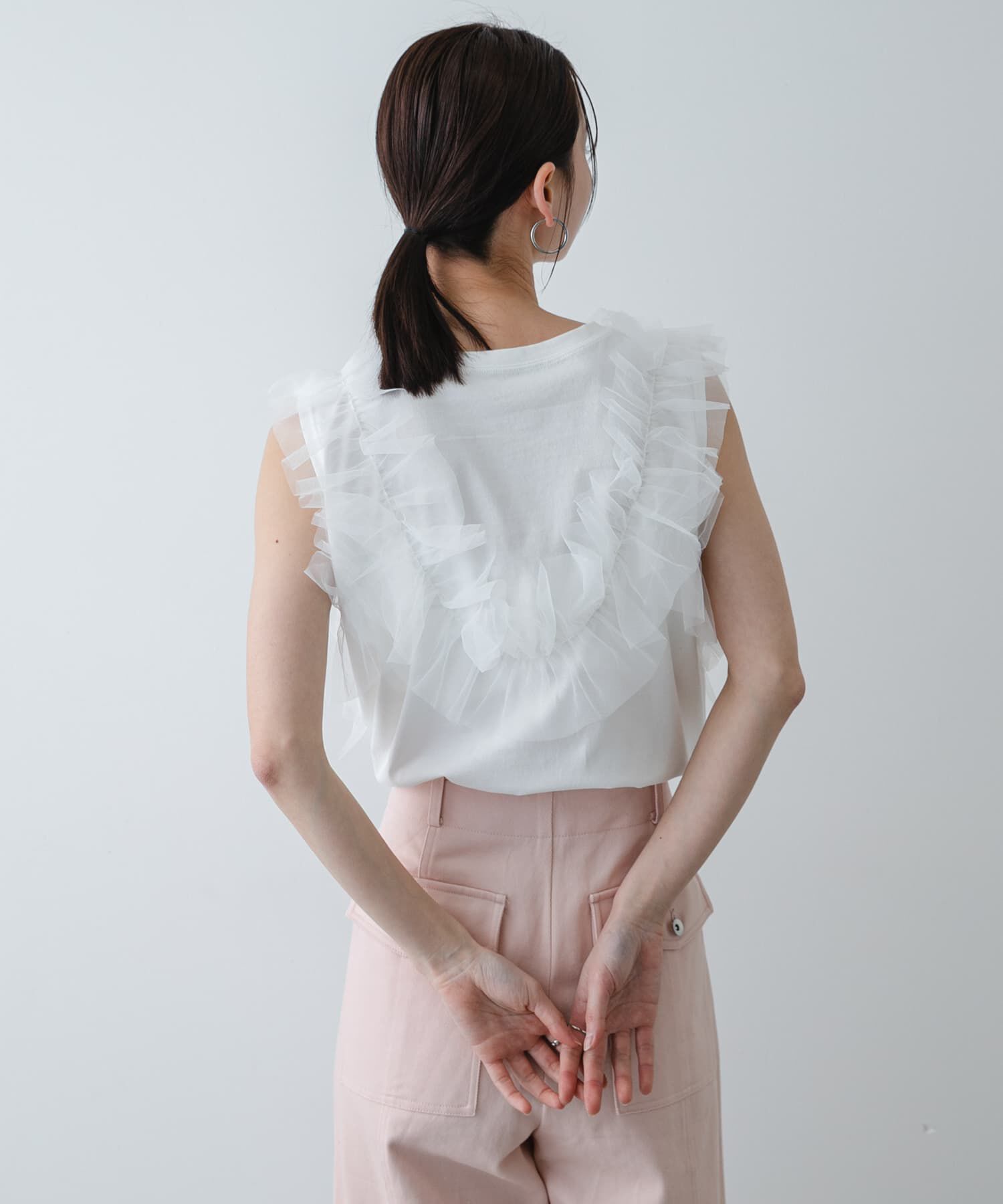 SENSE OF PLACE by URBAN RESEARCH「フリルデザインカットトップ」|Tシャツ・カットソー|