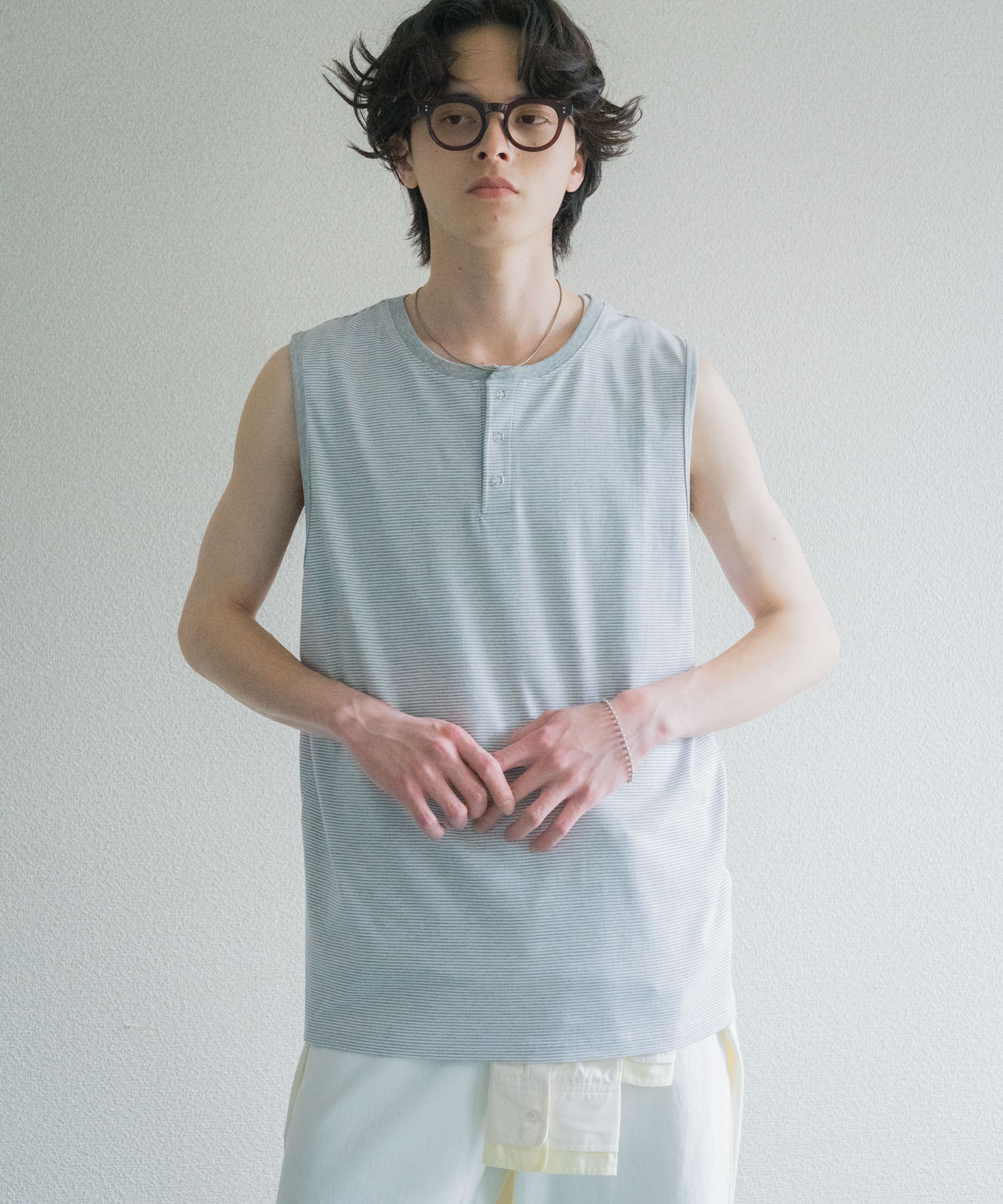 SENSE OF PLACE by URBAN RESEARCH「ヘンリーネックタボーダータンクトップ」|タンクトップ|