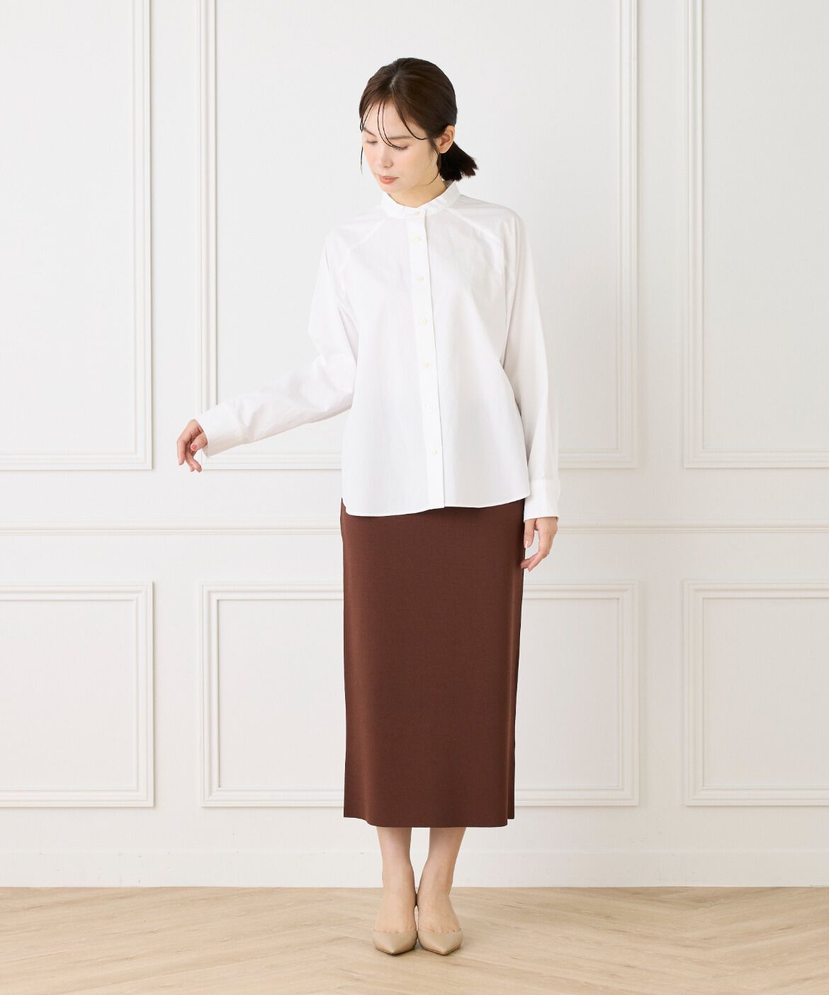 Le Souk「バンドカラーシャツ」|シャツ・ブラウス|
