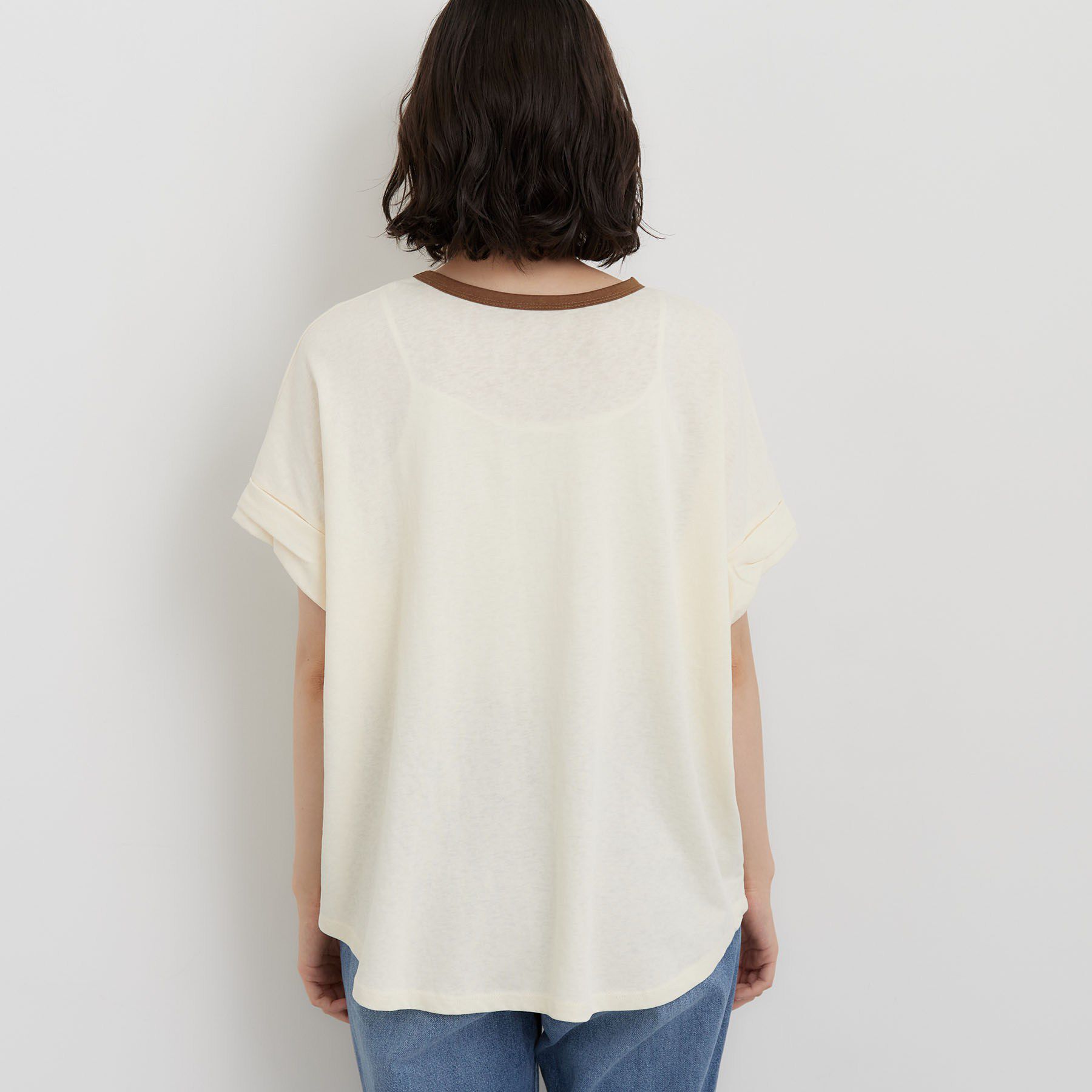 THE SHOP TK「リンガーロゴTシャツ」|Tシャツ・カットソー|