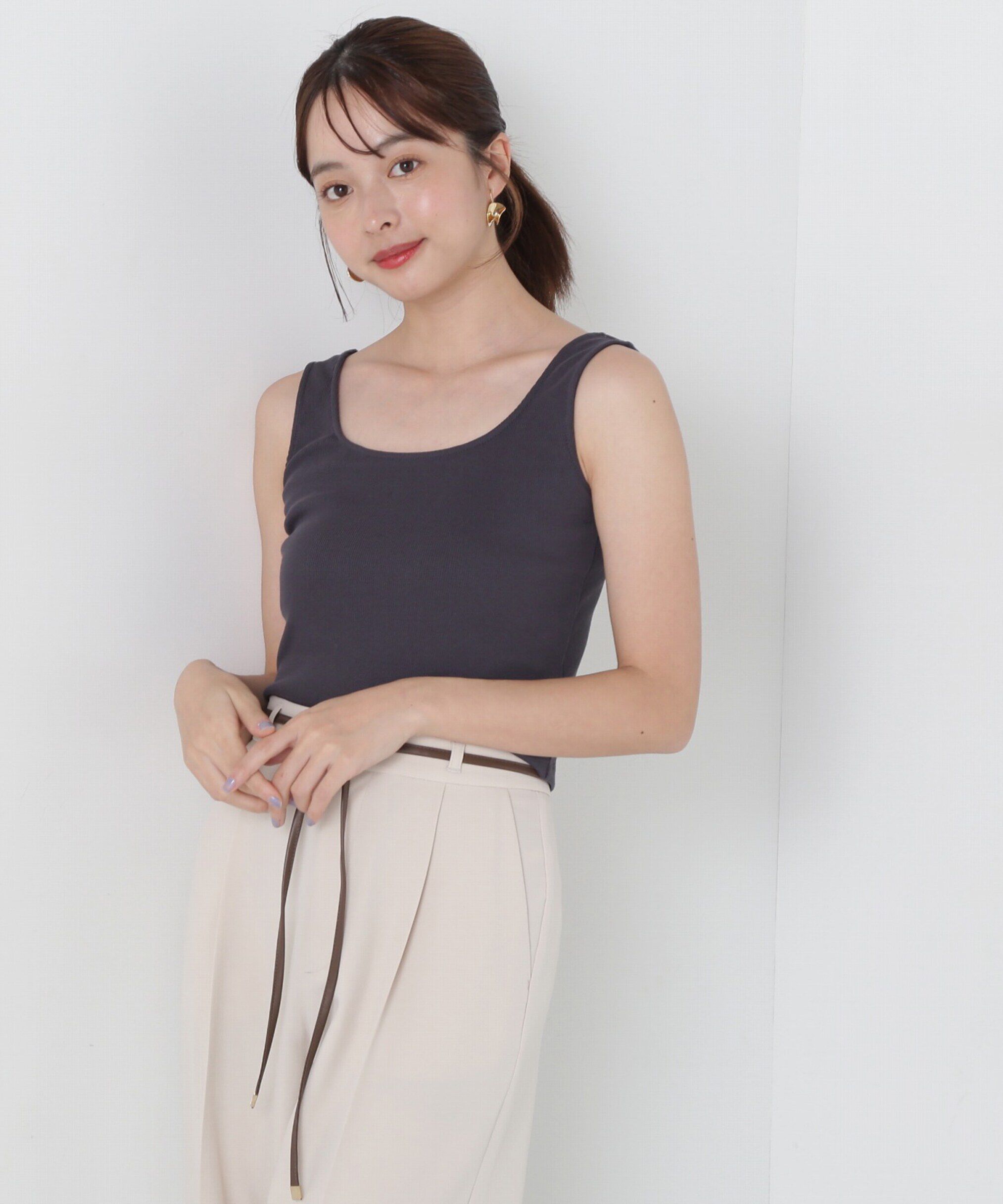 PROPORTION BODY DRESSING「前後2wayスクエアータンクトップ」|Tシャツ・カットソー|