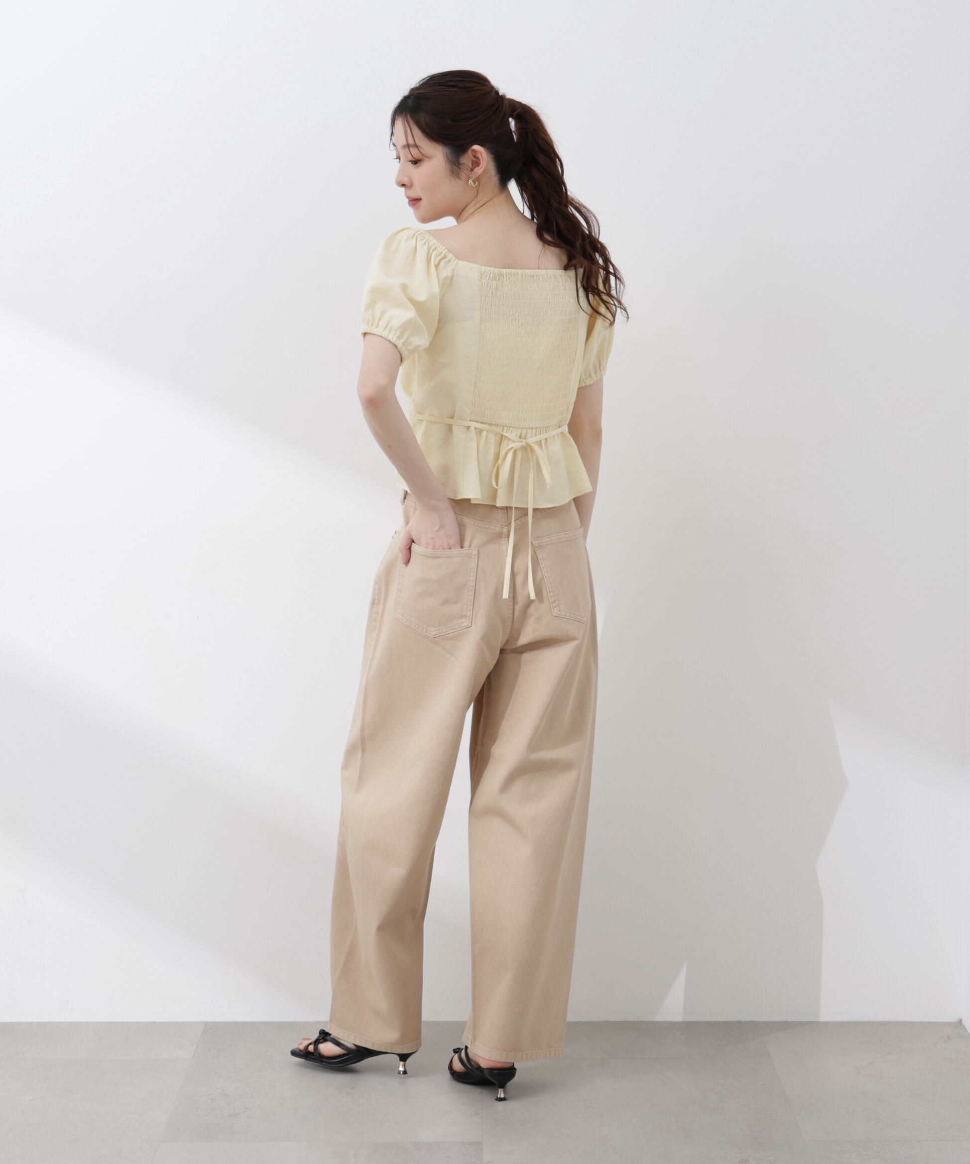 PROPORTION BODY DRESSING「〈a/mie〉パフスリーブドロストブラウス 26SS」|シャツ・ブラウス|