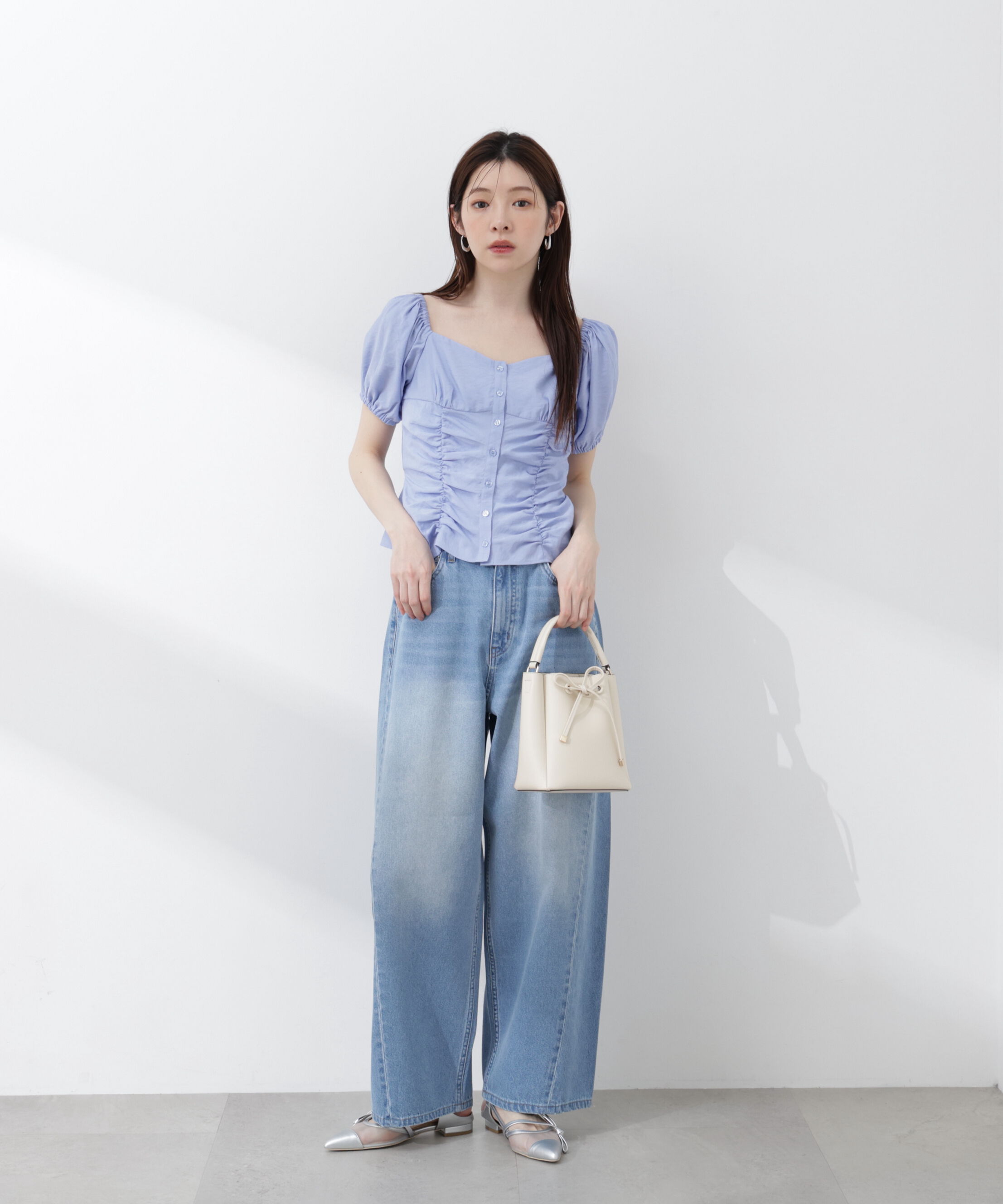PROPORTION BODY DRESSING「〈a/mie〉パフスリーブドロストブラウス 26SS」|シャツ・ブラウス|