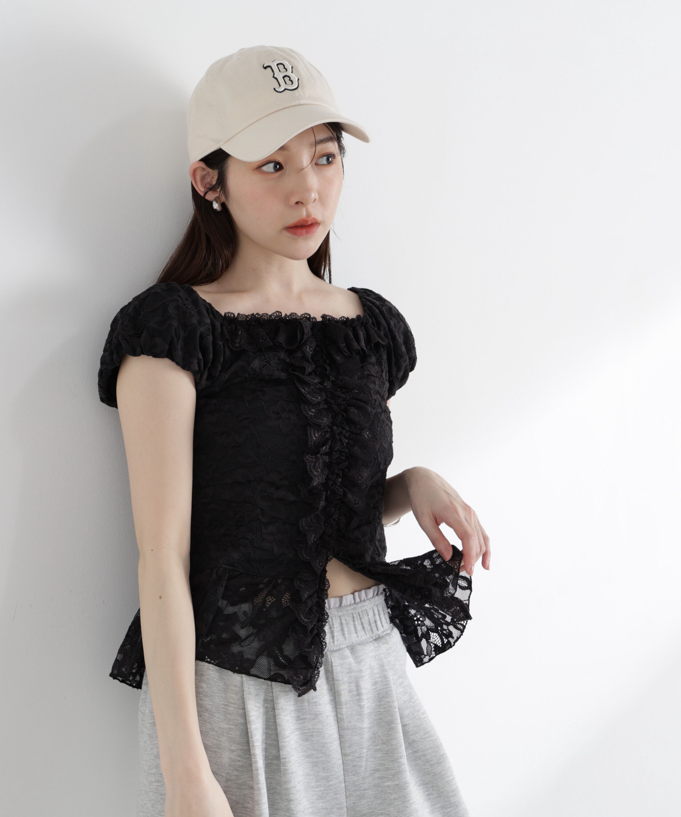PROPORTION BODY DRESSING「〈a/mie〉レースフリルカットソー」|Tシャツ・カットソー|