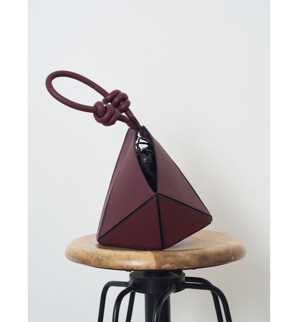 ELENDEEK「TRIANGLE 2WAY BAG」|ハンドバッグ|ボルドー