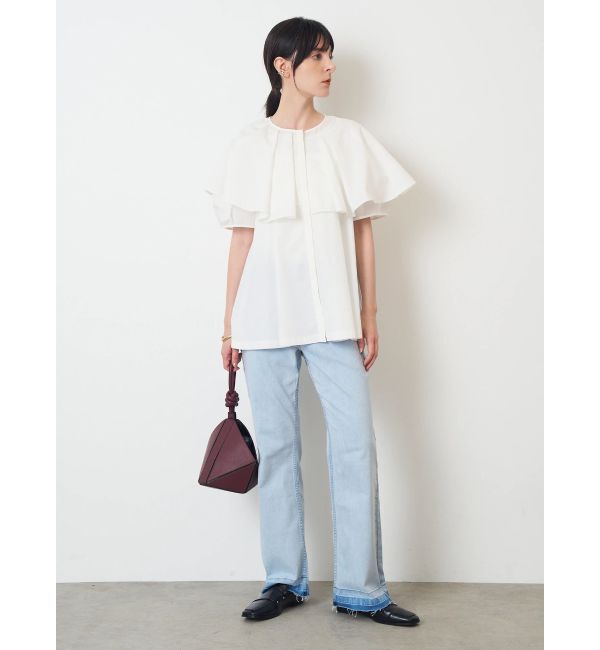 ELENDEEK「ASYME FRILL TUNIC BL」|シャツ・ブラウス|