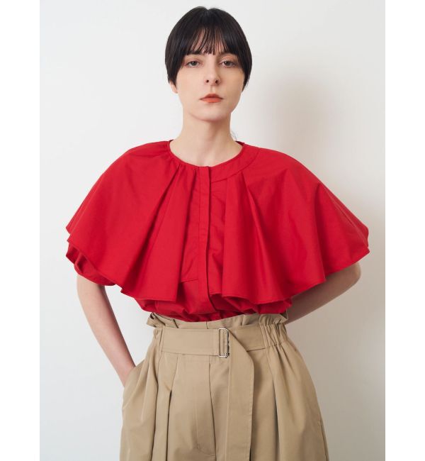 ELENDEEK「ASYME FRILL TUNIC BL」|シャツ・ブラウス|