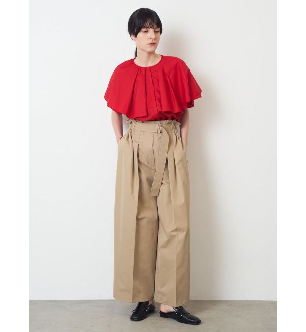ELENDEEK「ASYME FRILL TUNIC BL」|シャツ・ブラウス|