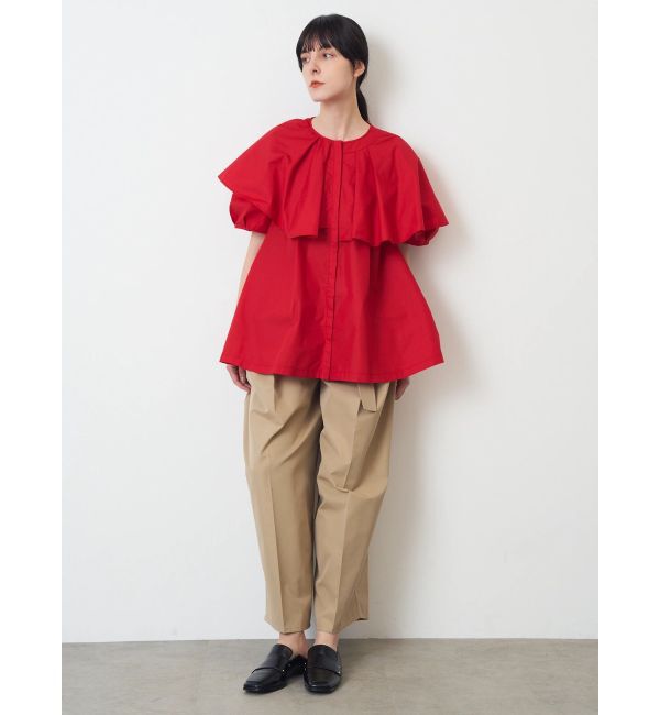 ELENDEEK「ASYME FRILL TUNIC BL」|シャツ・ブラウス|