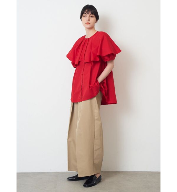 ELENDEEK「ASYME FRILL TUNIC BL」|シャツ・ブラウス|
