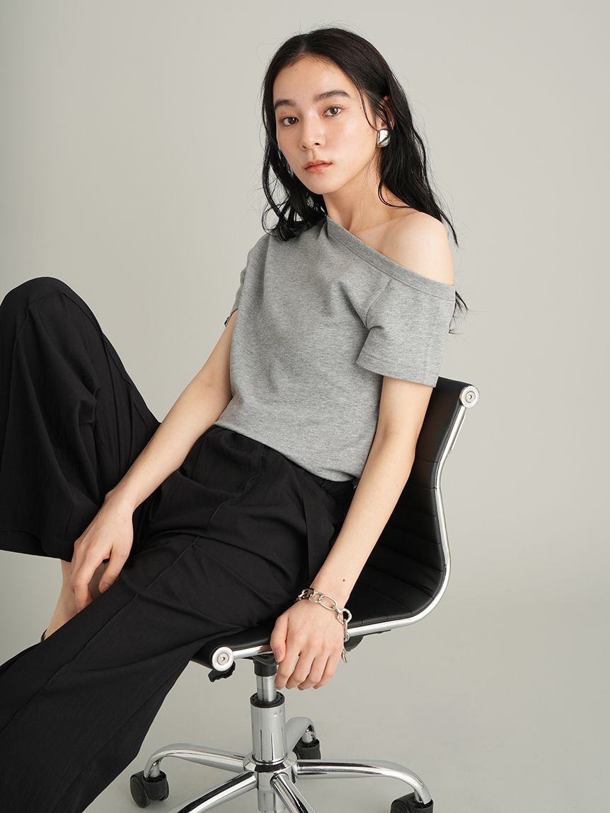 Mila Owen「アシンメトリーネックＴシャツ」|Tシャツ・カットソー|