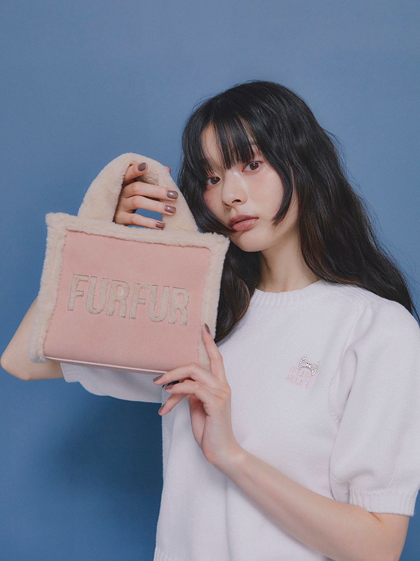 FURFUR「【WEB・一部店舗限定カラー】ムートンロゴトートバッグ」|トートバッグ|