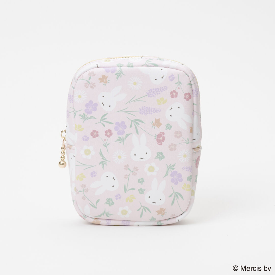  「MIFFY Floral pattern 縦型スクエアポーチ」|ポーチ|PNK