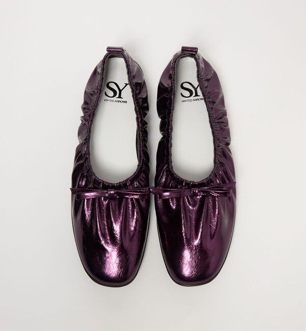 SY UNITED ARROWS「＜SY＞ディープバレエ フラット20&uarr;」|バレエシューズ|PURPLE