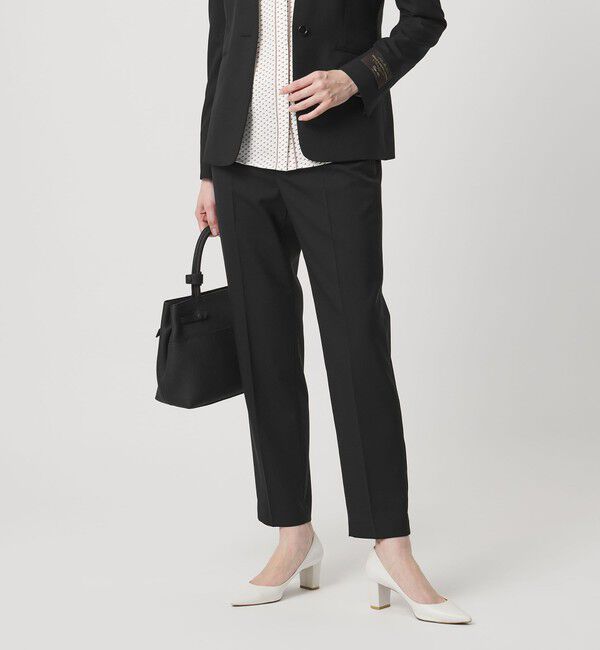UNITED ARROWS「Vitale Barberis Canonico スリム テーパードパンツ 26SS」|スラックス|BLACK
