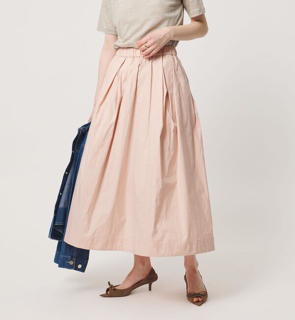 UNITED ARROWS「ボリューム タック スカート ‐ウォッシャブル‐」|スカート|LT.PINK