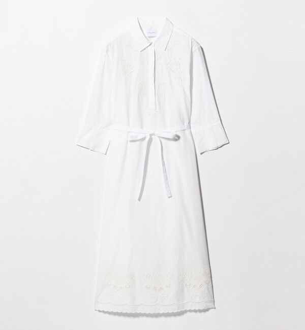 UNITED ARROWS「カットワーク シャツワンピース」|ワンピース|